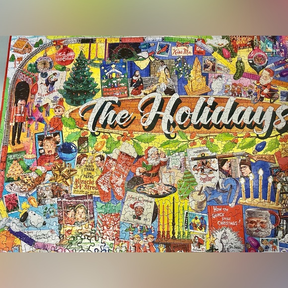 White Mountain Jigsaw Puzzle The Holidays 1000 Pieces James Mellet Complete - Picture 5 of 14